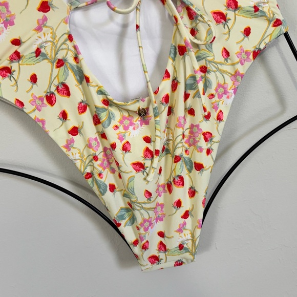 Victoria's Secret Floral One Piece Swimsuit - Cream and Red - Picture 5 of 8